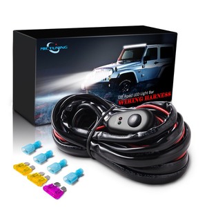 lot 2624 image: MICTUNING LED Light Bar Wiring Harness Off Road Power 40A Relay Fuse ON-Off Switch (2 Lead)