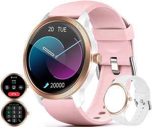 lot 2626 image: Smart Watch(ReceiveDial Call) 1.32 HD Full Touch Screen IP67 Waterproof Fitness Tracker with CallTextHeart RateBlood PressureSpO2Sleep Step Tracking Smartwatch for AndroidiOS Women Men(Pink)