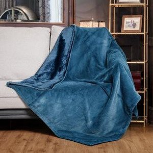 lot 2634 image: Woomer Electric Heater Throw 50 x 60 Blue
