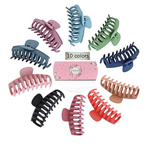 lot 2643 image: MASSTAR 10 Colors Hair Claw Clips 4 Inch Matte Nonslip Large Hair Clips For Women Thick and Thin Hair Large Strong Hold Claw Clips For Thick Hair Strong Hold Hair Accessories for Women Trendy Jaw Hair Clips.