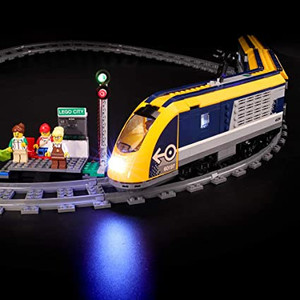 lot 2662 image: Briksmax Led Lighting Kit for City Passenger Train - Compatible with Lego 60197 Building Blocks Model- Not Include The Lego Set