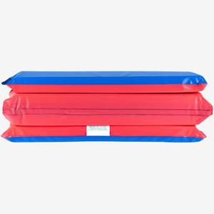 lot 2665 image: KinderMat, 1.5 Inch Thick, 4-Section Rest Mat, RedBlue, Great for School, Daycare, Travel, and Home, 100% Made in the USA