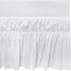 lot 2666 image: Utopia Bedding King Elastic Bed Ruffle - Easy Wrap Around