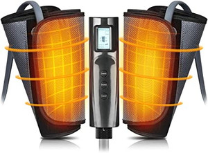 lot 2690 image: Balhvit Leg Massager for Circulation with Heat, Air Compression Calf Massager Machine, 3 Modes 3 Intensities LCD Handheld Controller, Adjustable Wraps Massage for Leg, Arm, Thigh, Help to Relaxation
