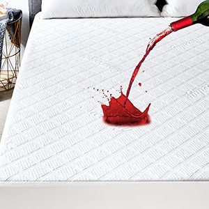lot 2693 image: Cooling Mattress Protector Queen Size Mattress Protector Cooling Bamboo Mattress Protector Soft 3D Air Fabric Mattress Pad Cover Sheets Noiseless Mattress Protector