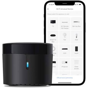 lot 2704 image: BroadLink RM4 Mini IR Universal Remote Control, Smart Home Automation Wi-Fi Infrared Blaster for TV Air Conditioner STB Audio, Works with Alexa, Google Home, IFTTT