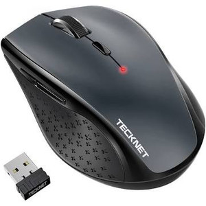 lot 2713 image: TECKNET Classic 2.4G Portable Optical Wireless Mouse with USB Nano Receiver for Notebook,PC,Laptop,Computer,6 Buttons,30 Months Battery Life,3200 DPI,6 Adjustment Levels