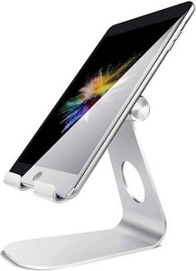 lot 2727 image: Tablet Stand Adjustable, Lamicall Tablet Holder  Desktop Holder Dock Cradle Compatible with iPad Pro 12.9,10.5, 9.7, Air Mini 2 3 4, Nexus, Accessories, Tab (4-13 inch) - Silver