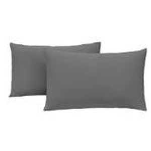 lot 2733 image: N&Y HOME Ultra Soft Pillow Cases with 4-Way Stretch - Set of 2, Dark Gray