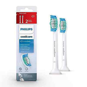lot 2734 image: Philips Sonicare Genuine Simply Clean Replacement Toothbrush Heads, 2 Brush Heads, White, HX601204