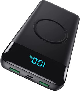 lot 2736 image: Wireless Portable Charger 30,800mAh 15W Wireless Charging 25W PD QC4.0 Fast Charging Smart LED Display USB-C Power Bank, 4 Output & 2 Input External Battery Pack Compatible with iPhone, Samsung, iPad