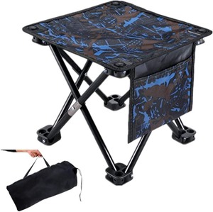 lot 2738 image: LUCKY CUP Mini Portable Stool, Folding Camping Travel Chair Stool, 13.4in Folding Camp Stool Portable Chairs for Adults Outdoor Camping Fishing Hiking Gardening Beach Foldable Collapsible Stool
