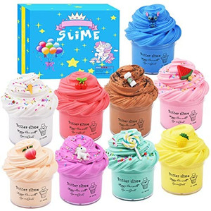 lot 2754 image: 9 Pack Scented Butter Slime Kit,Ideal Slimes Bulk for Kids