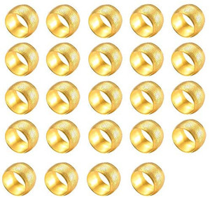 lot 2760 image: JERTOCLE Napkin Ring, Round Metal Serviette Napkin Holder for Wedding Party Dinner Table Decoration (24 Pack Gold)