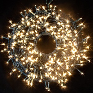 lot 2763 image: Joiedomi 141.4 FT 400 Count Christmas Warm White LED String Lights, LED String Lights Green Wire with F5 Bulbs for Indoor and Outdoor Home, Lawn, and Tree Garden