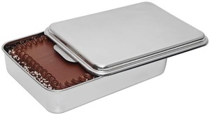 lot 2764 image: Fracoda Stainless Steel 9 x 13 Cake Pan With Lid