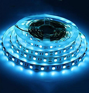 lot 2788 image: Ice Blue LED Strip Light, iNextStation 16ft5m SMD5050 300 LEDs 12V Flexible Non-Waterproof LED Tape (No 12V Power Supply Adapter)