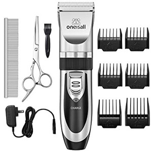 lot 2796 image: oneisall Dog Shaver Clippers Low Noise Rechargeable Cordless Electric Quiet Hair Clippers Set for Dogs Cats Pets