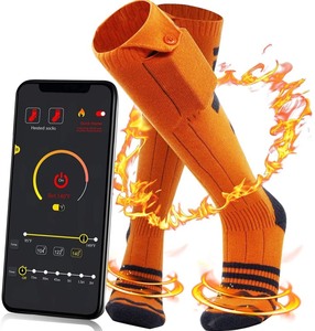 lot 2800 image: Heated Socks for Men Women-5000mAh Rechargeable Battery Orange