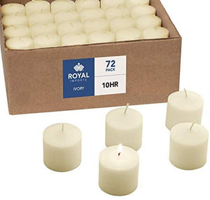 lot 2825 image: Royal Imports Votive Candle, Unscented Ivory Wax, Box of 72