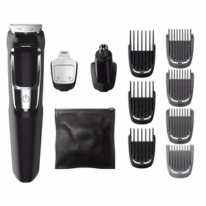 lot 2835 image: Philips Norelco - Multigroom 3000 Beard, Moustache, Ear and Nose Trimmer - Blacksilver