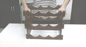 lot 2841 image: HTB Wood Wine Rack
