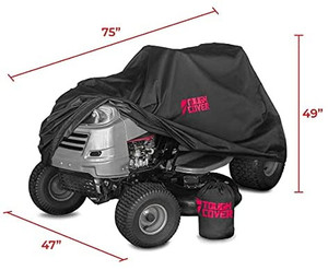 lot 2863 image: Tough Cover Lawn Tractor Cover, Heavy-Duty 600D Marine Grade Fabric