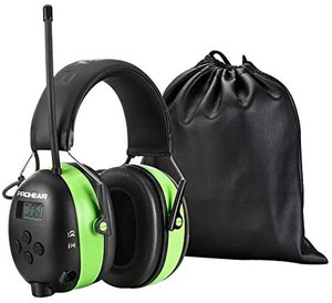 lot 2865 image: PROHEAR 033 Bluetooth Headphones with FMAM Radio, Rechargeable Hearing Protector with Digital Display