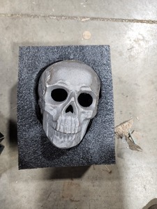 lot 2884 image: Myard Fireproof Imitated Human Fire Pit Skull