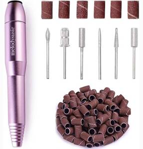 lot 4532 image: MelodySusie Portable Electric Nail Drill, Compact Efile Electrical Professional Nail File Kit for Acrylic, Gel Nails, Manicure Pedicure Polishing Shape Tools Design for Home Salon Use, Purple