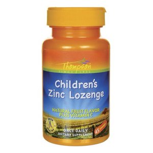 lot 4544 image: Lot of 3 - Thompson - Childrens Zinc Lozenge Natural Fruit Flavor - 45 Lozenges