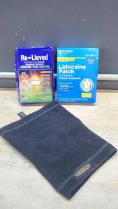 lot 4552 image: XXL Copper Fit Knee Brace & 2 Boxes of Lidocaine Patches