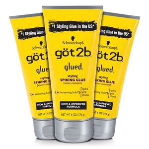 lot 4554 image: Got2b Glued Styling Spiking Hair Glue, 6 Ounce (Count of 3)