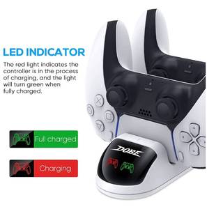 lot 4577 image: FYOUNG Controller Charging Station for PS5, Charging Dock Compatible for Playstation 5 DualSense Controller with LED Light Indicators and USB C Cable