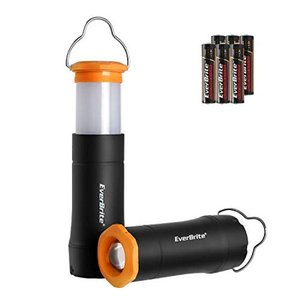lot 4580 image: EverBrite 2-In-1 Mini Lanterns and Flashlights with 3 Modes, 2 Pack Portable Outdoor LED Zoomable Torches, AAA Batteries Included - for Hurricane Supplie Camping, Hiking, Night Walking, Emergency