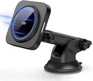 lot 4592 image: ESR HaloLock Dashboard Magnetic Wireless Charger, Fast Charging, Compatible with MagSafe Windshield Car Mount, Compatible with iPhone 1313 mini13 Pro Max1212 Pro12 mini12 Pro Max, Black
