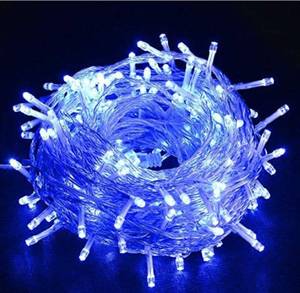 lot 4596 image: WATERGLIDE 300 LED Fairy String Lights, 98.5FT 8 Lighting Mode Plug in String Waterproof Mini Light, for Outdoor Indoor Birthday Holiday Christmas Wedding Party Bedroom Decorations (Blue)