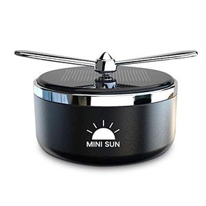 lot 4602 image: QBUC Car Air Freshener Solar Energy Rotating Cologne Aromatherapy Diffuser Interior Decoration Accessories Essential Oil Diffuser for Car,Home,Office(Mini-Black)