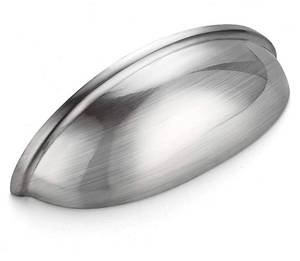 lot 4609 image: Ravinte 10 Pack 3 inch Drawer Pulls Brushed Nickel Cabinet Cup Pulls Kitchen Hardware Cabinet Handles Drawer Handles Knobs