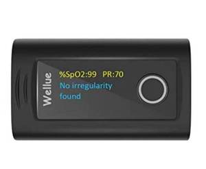 lot 4615 image: Wellue Fingertip Pulse Oximeter 60F, Blood Oxygen Saturation Monitor with Alarm, Batteries, Carry Bag & Lanyard for Wellness Use