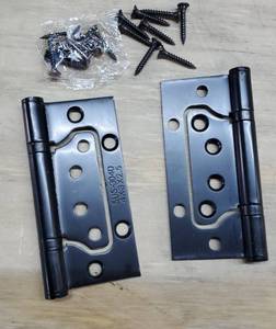 lot 4618 image: Lot of 6 Pairs - Door Hinges Commercial Grade Ball Bearing Heavy Weight Brushed Stainless Steel (Non-Mortise Door Hinge, Black)