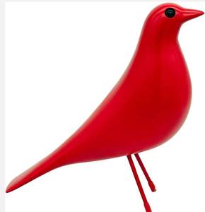 lot 4629 image: Mid-Century Home Decor House Bird - Room Decor Adornment for Hotel Restaurant Cafe Office Dove Ornament, Arts Pigeon Gifts, Replica Sculpture (Red)