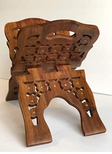 lot 4646 image: YOUNI - Wooden Quran Folding StandRahelHolder Book.    (Medium 8 Height X 13 Wide)