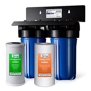 lot 6816 image: iSpring WGB21B 2-Stage Whole House Water Filtration System, with 10 x 4.5 Sediment CTO(Chlorine, Taste, and Odor) Filter, 1 InletOutlet