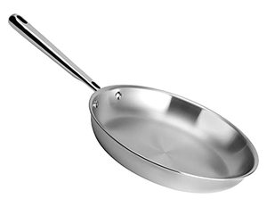 lot 6861 image: Misen Stainless Steel Frying Pan - 5 Ply Steel Skillet - Professional Grade Pans for Cooking - 12 Inch Cooking Surface