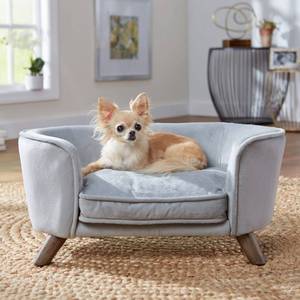 lot 6923 image: Enchanted Home Pet Romy Pet Sofa - Grey- Retail$99.99