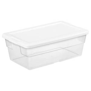 lot 6933 image: Sterilite 16428012 6QT Storage Box cracked base