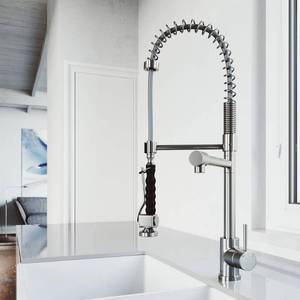 lot 6940 image: VIGO Zurich Stainless Steel Pull-Down Spray Kitchen Faucet- Retail$226.99