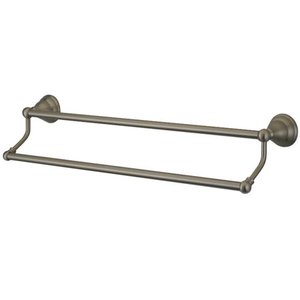 lot 6941 image: Kingston Brass BA556318SN Royale 18 Dual Towel Bar, Satin Nickel