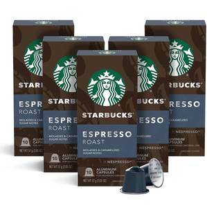 lot 11450 image: Starbucks by Nespresso, Espresso Dark Roast (50-count single serve capsules, compatible with Nespresso Original Line System)
